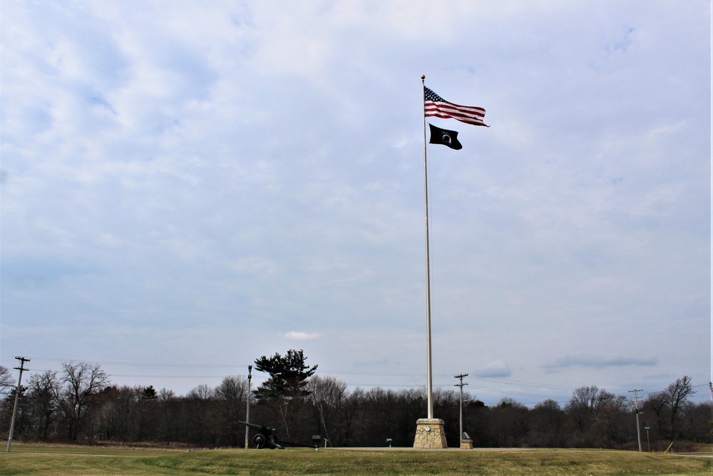 American Flag and Fort McCoy