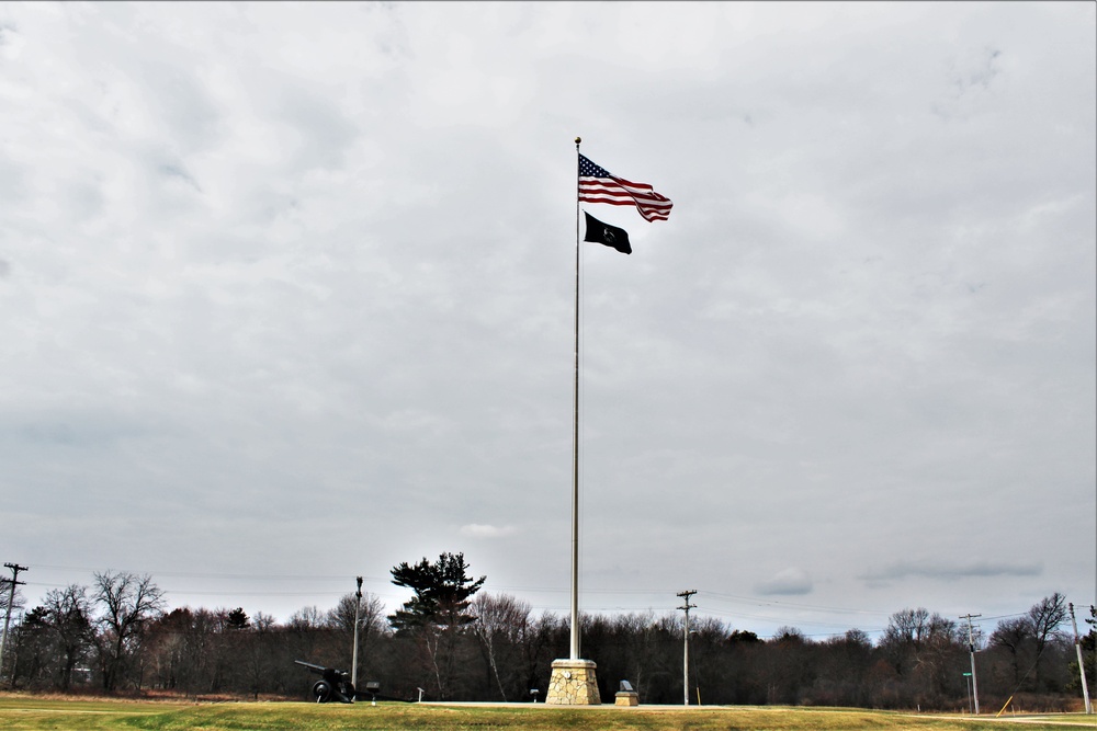 American Flag and Fort McCoy