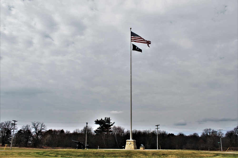 American Flag and Fort McCoy