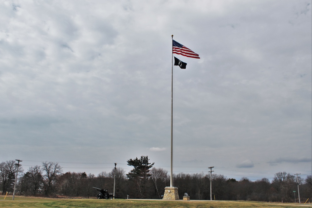 American Flag and Fort McCoy