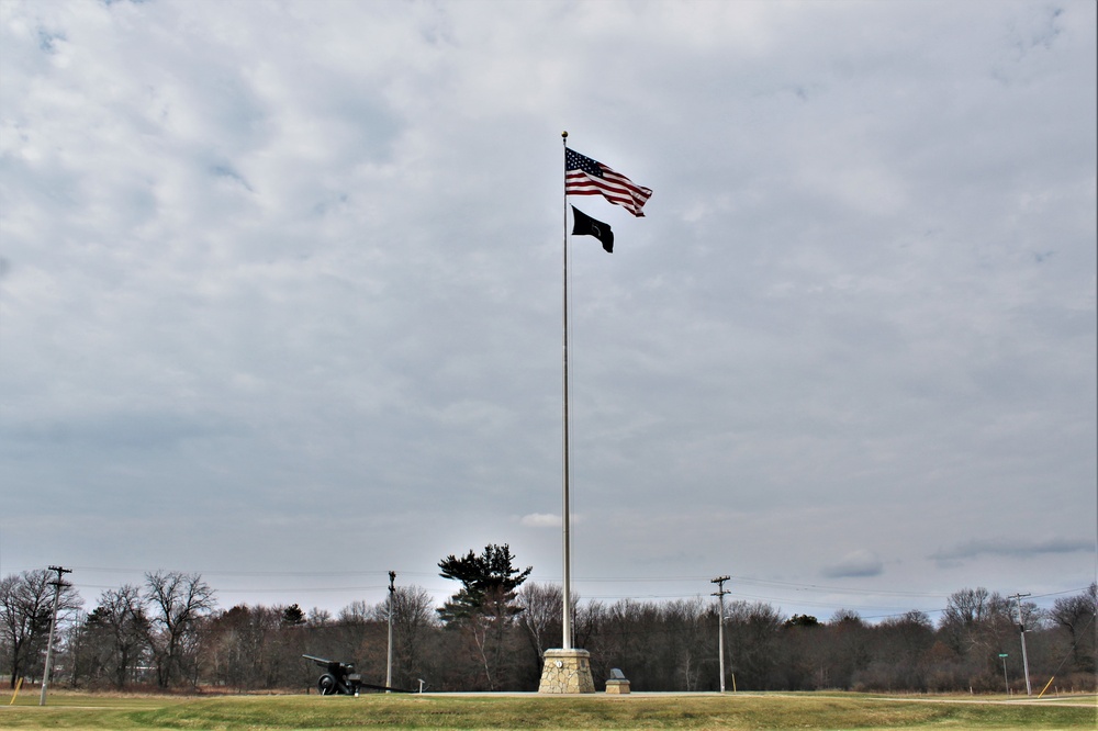 American Flag and Fort McCoy