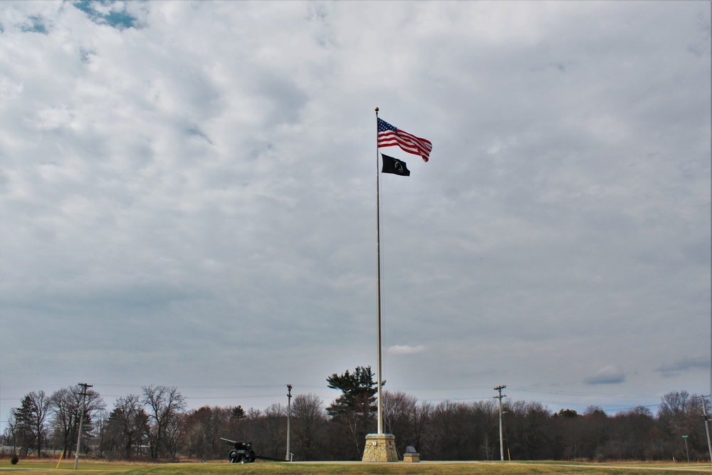 American Flag and Fort McCoy