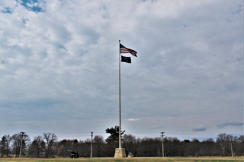 American Flag and Fort McCoy