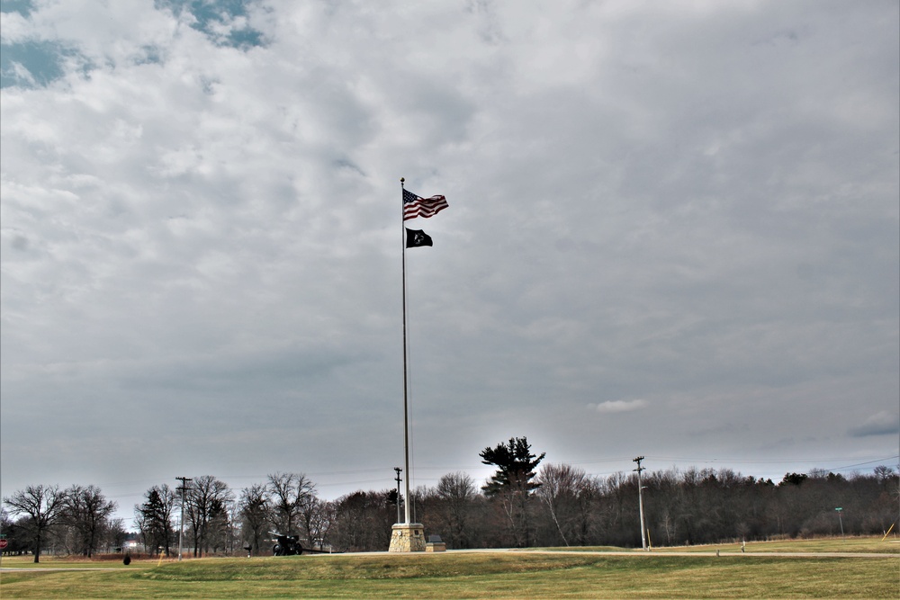 American Flag and Fort McCoy