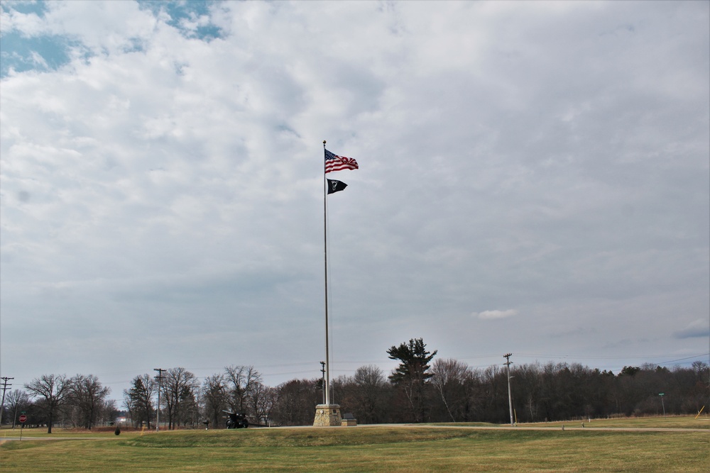 American Flag and Fort McCoy