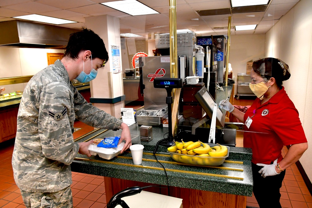 Dining facilities still serving Airmen with carry out meals
