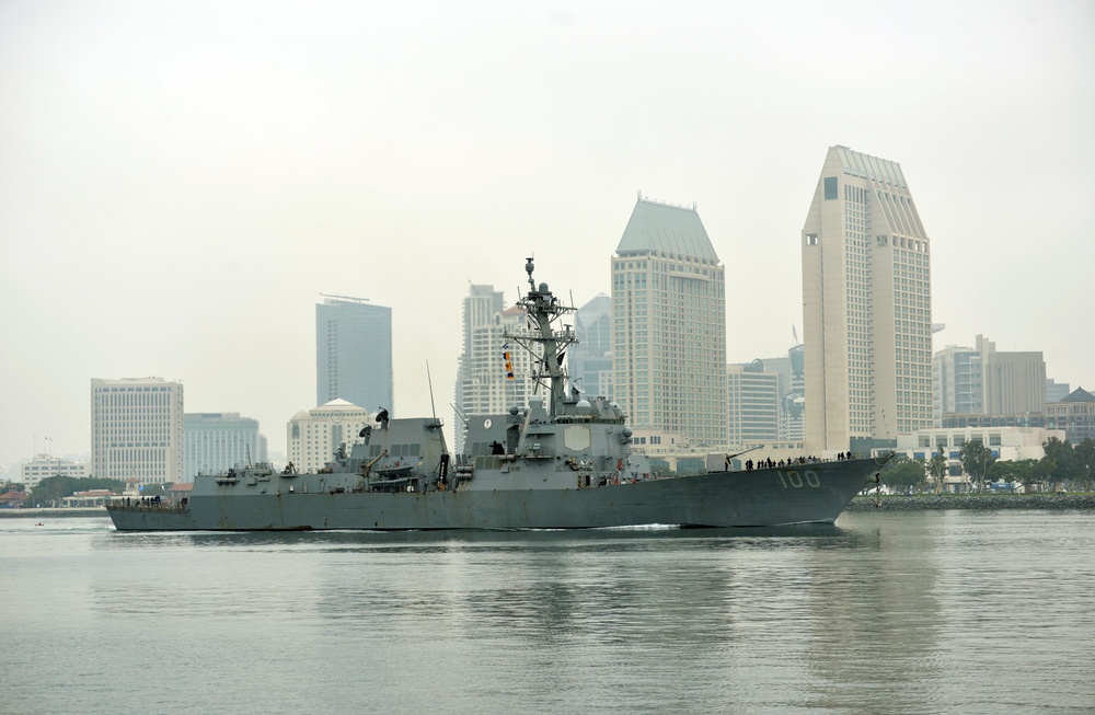 USS Kidd arrives in San Diego