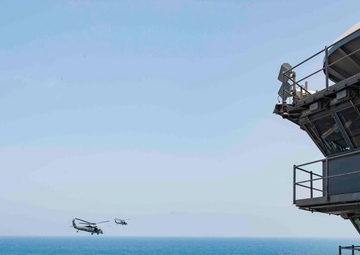 HSC-7 Holds Aerial Change of Command at Sea aboard USS Dwight D. Eisenhower