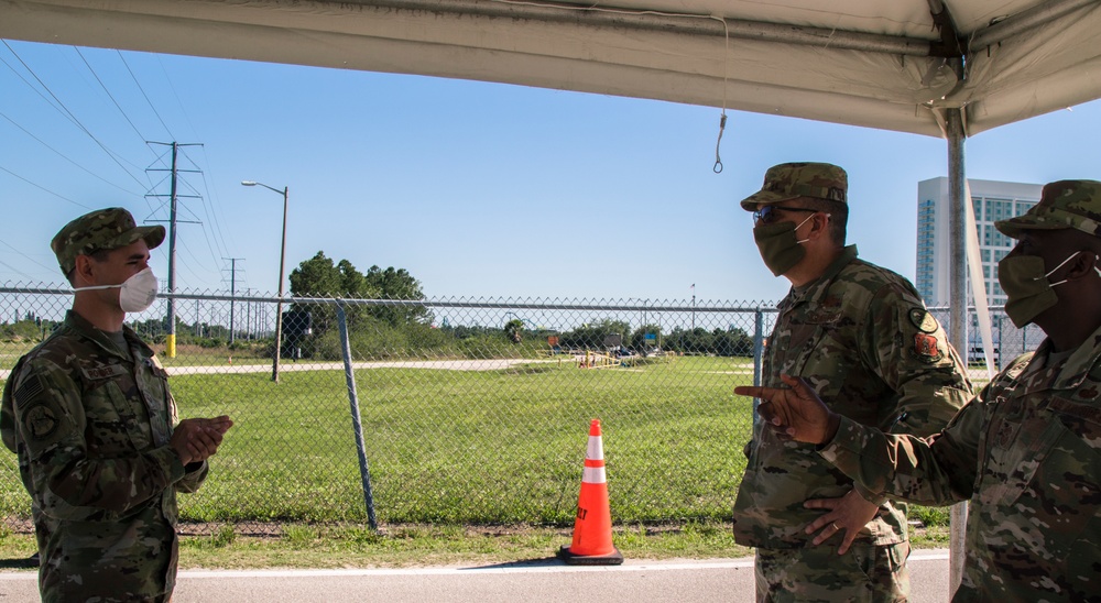 Air ATAG and State CMSgt visit Community Based Testing Sites