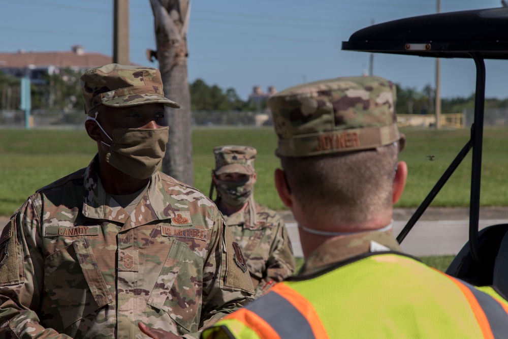 Air ATAG and State CMSgt visit Community Based Testing Sites