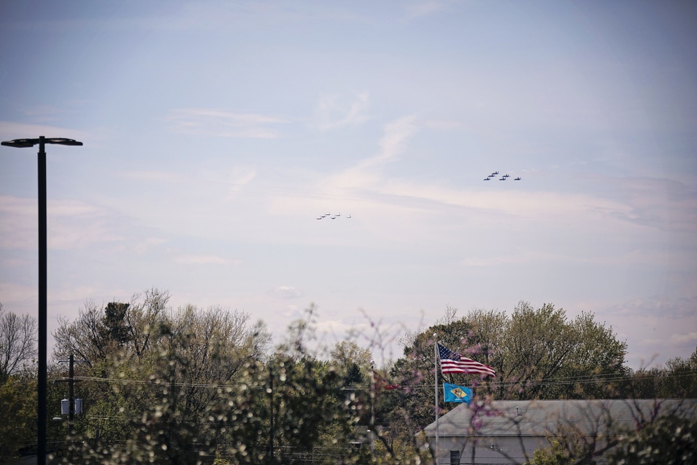 Thunderbirds and Blue Angels Demonstrate over Delaware in Support of First Responders