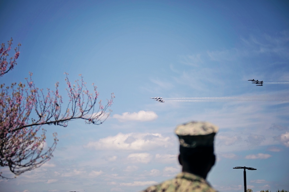 Thunderbirds and Blue Angels Demonstrate over Delaware in Support of First Responders