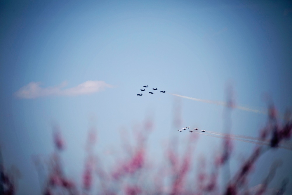 Thunderbirds and Blue Angels Demonstrate over Delaware in Support of First Responders