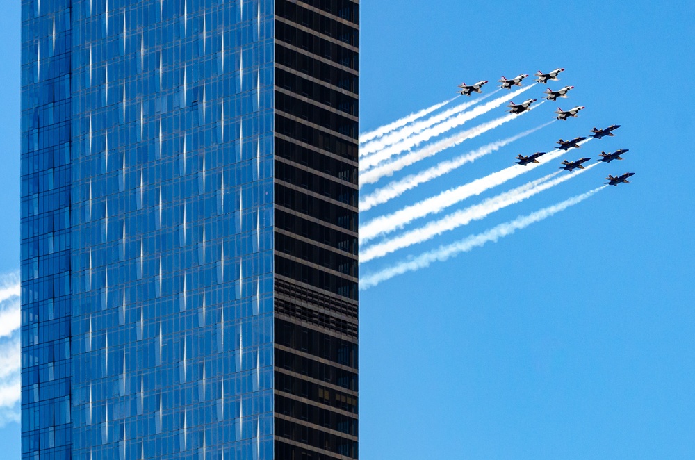 Blue Angels and Thunderbirds NYC Flyover