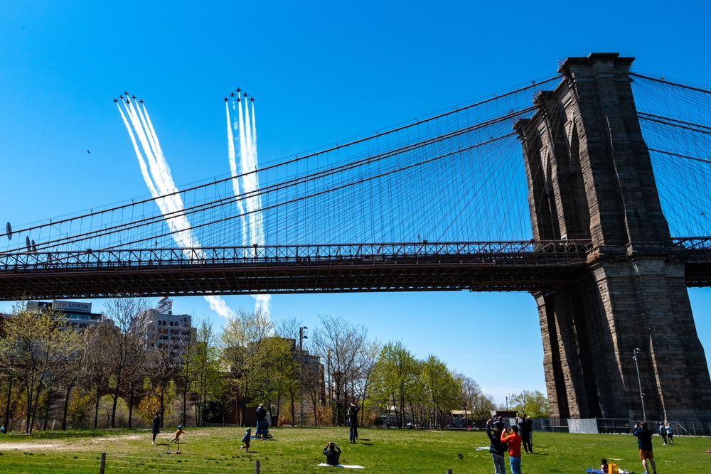 Blue Angels and Thunderbirds NYC Flyover