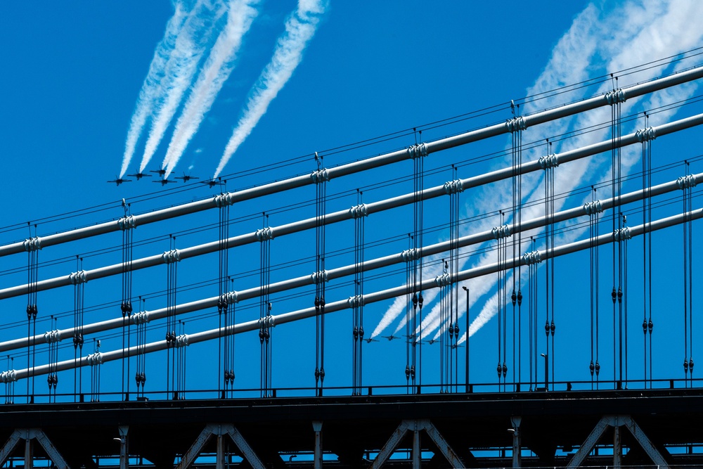 Blue Angels and Thunderbirds NYC Flyover