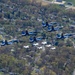 USAF Thunderbirds &amp; USN Blue Angels Perform America Strong Flyover