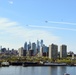 U.S. Air Force Thunderbirds &amp; U.S. Navy Blue Angels fly over Philadelphia