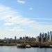 U.S. Air Force Thunderbirds &amp; U.S. Navy Blue Angels fly over Philadelphia