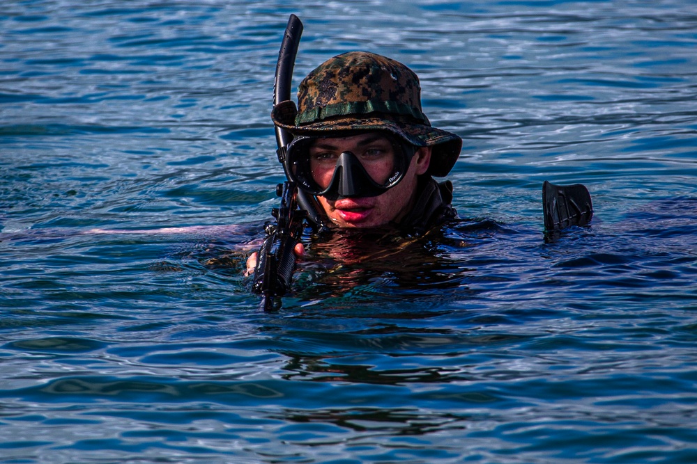 Bravo Company swims ashore