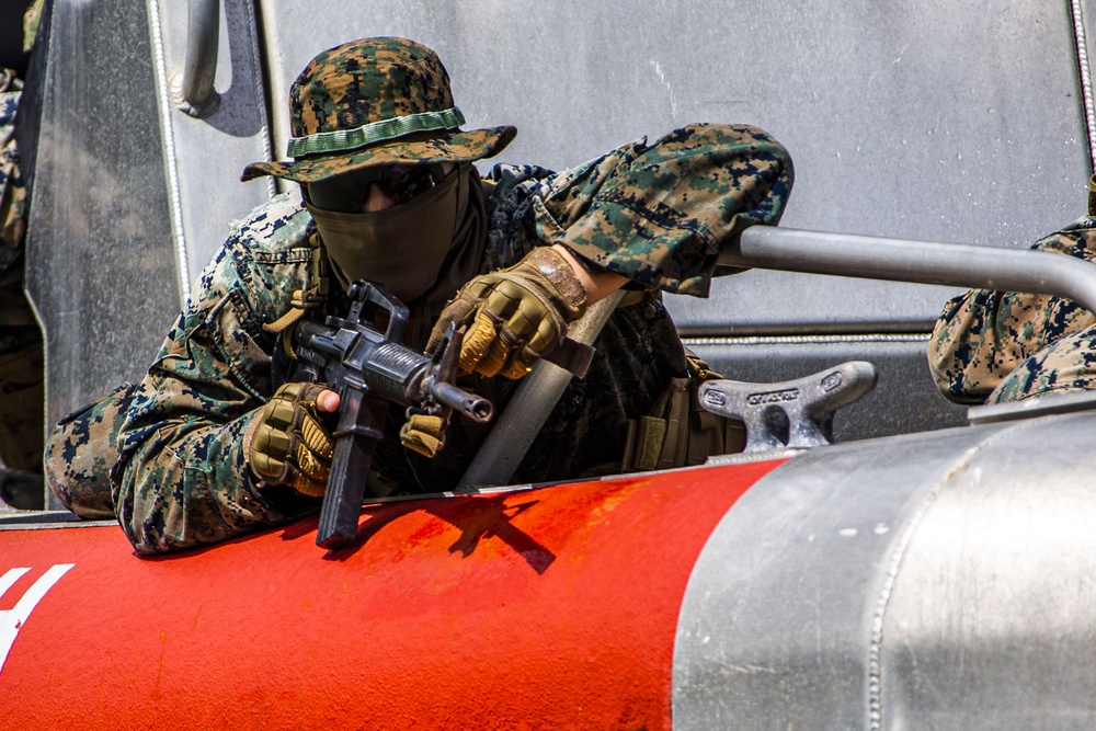 Bravo Company swims ashore