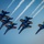 USAF Thunderbirds &amp; USN Blue Angels Perform America Strong Flyover