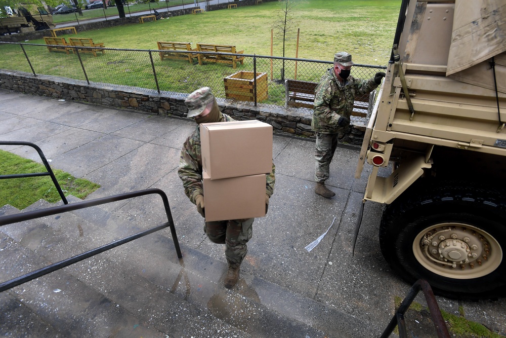 On the Road: Md. Army Guard Soldiers deliver food, supplies throughout the state
