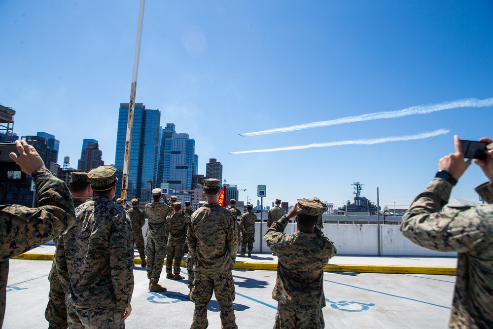 Blue Angels flyover NYC during COVID-19 Pandemic
