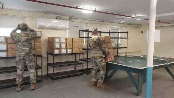 548th CSSB Receives Medical Supplies in Massachusetts