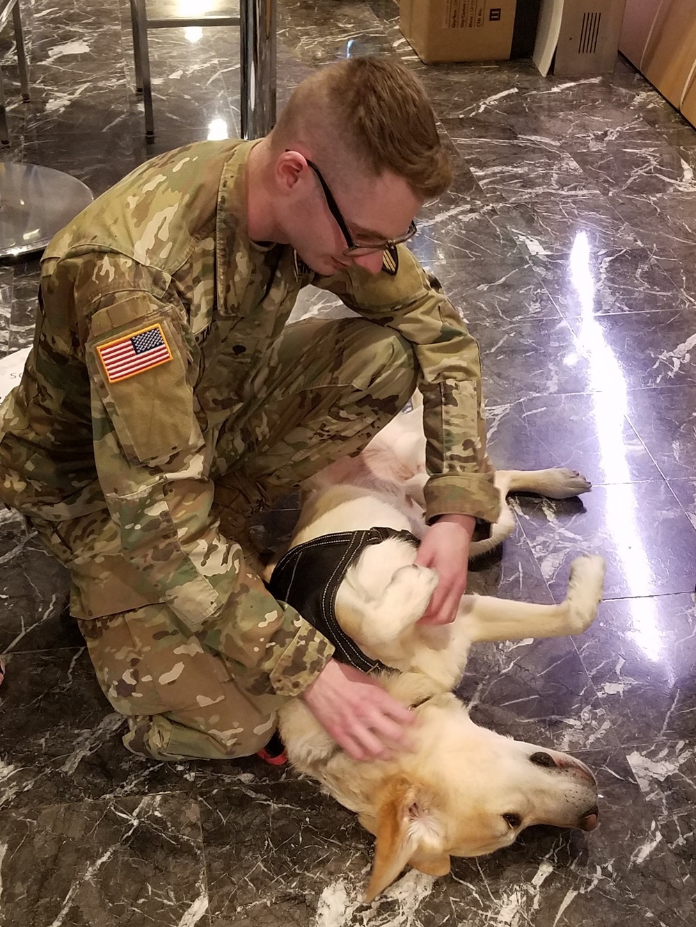 Response Troops go to the dogs for stress relief