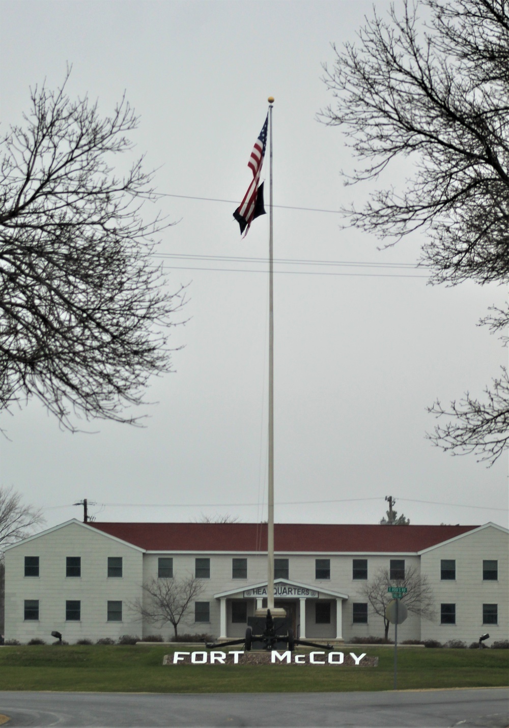 American Flag and Fort McCoy