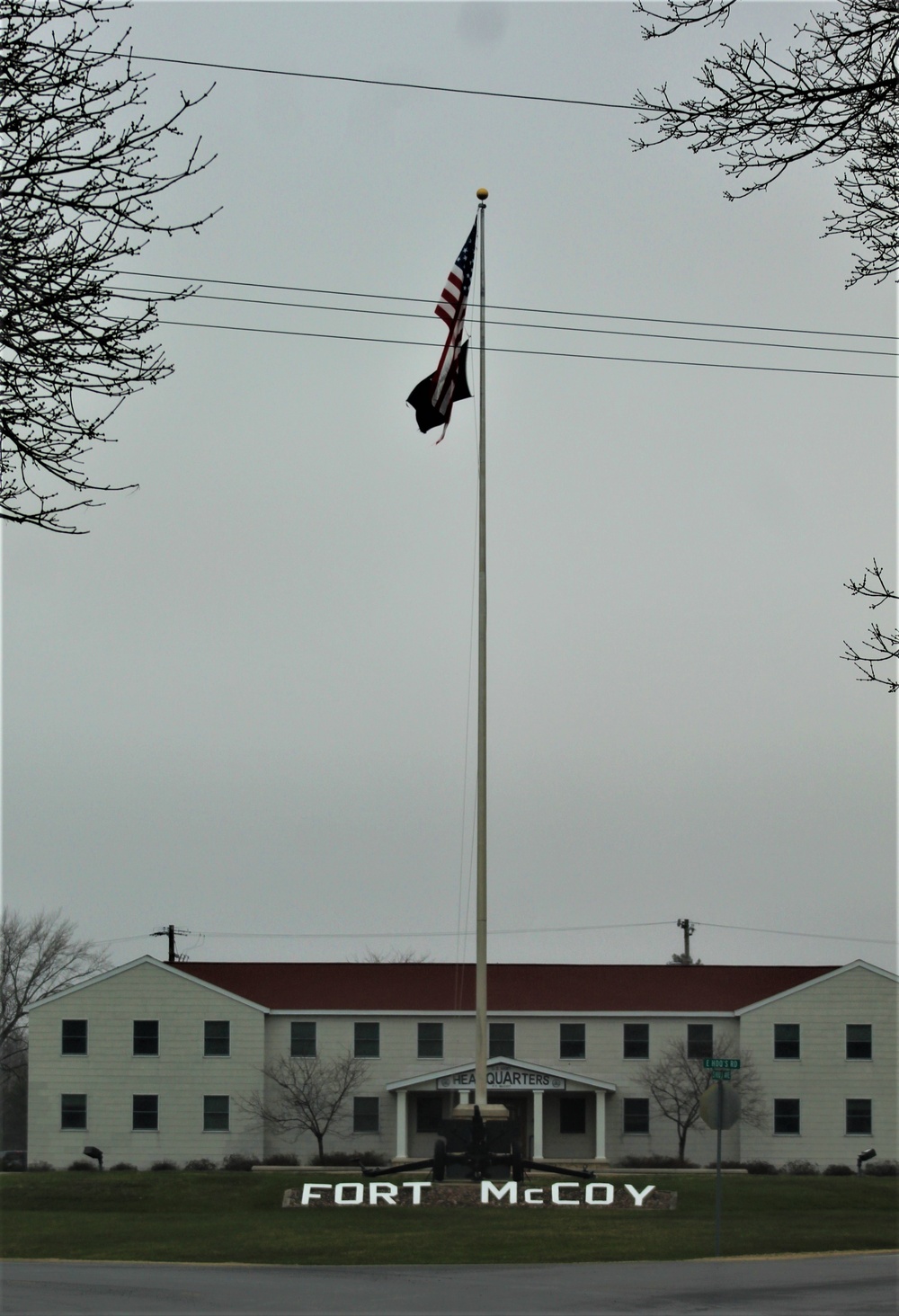 American Flag and Fort McCoy