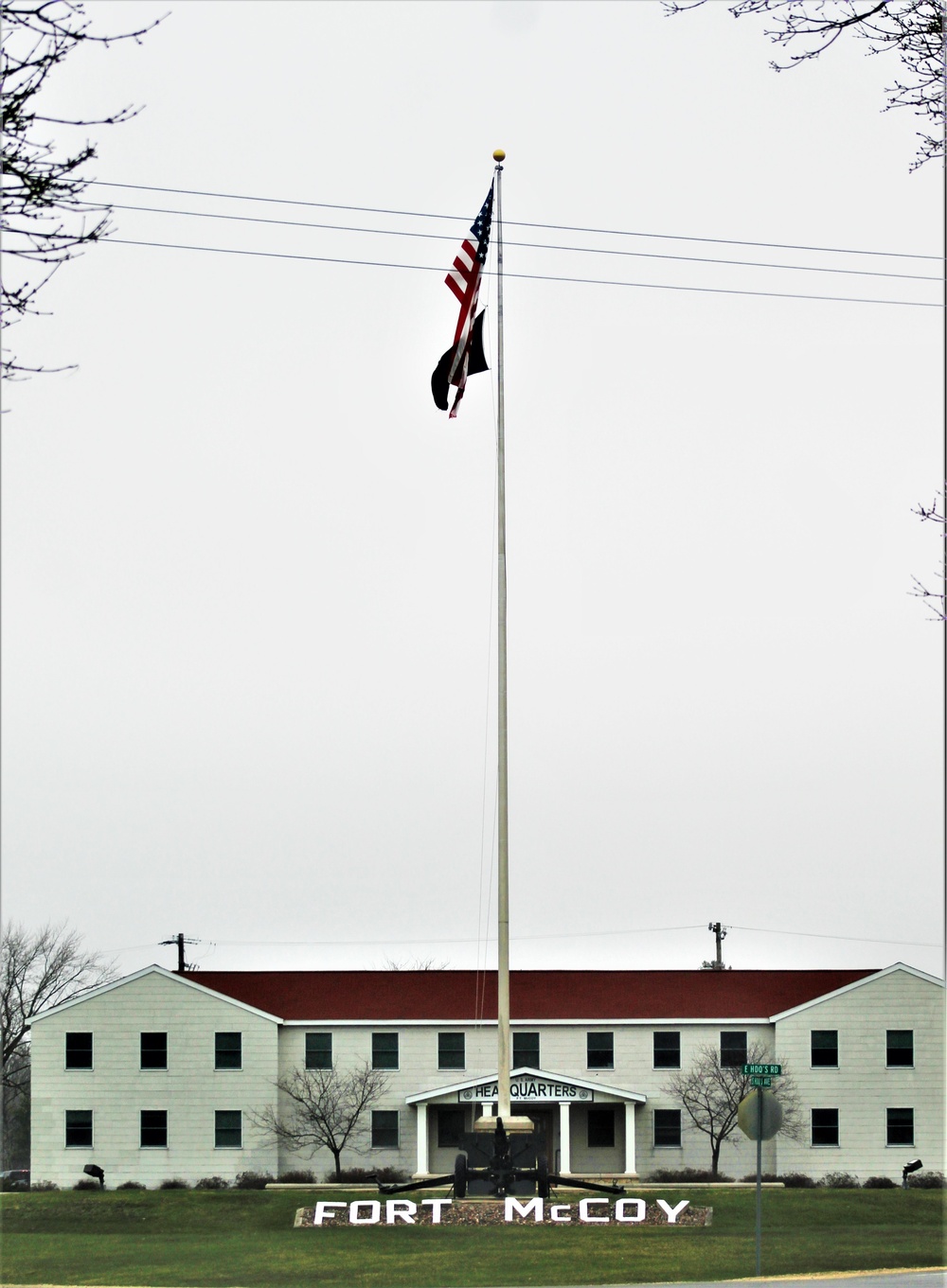 American Flag and Fort McCoy