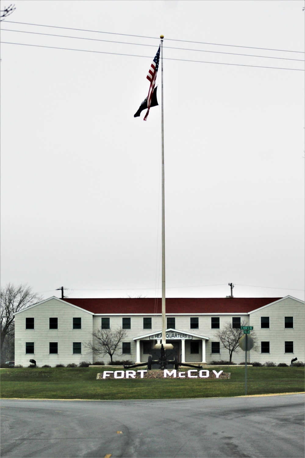 American Flag and Fort McCoy