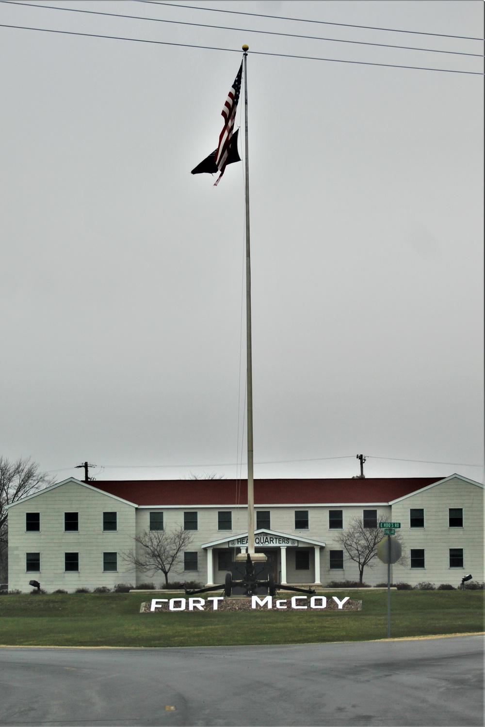 American Flag and Fort McCoy