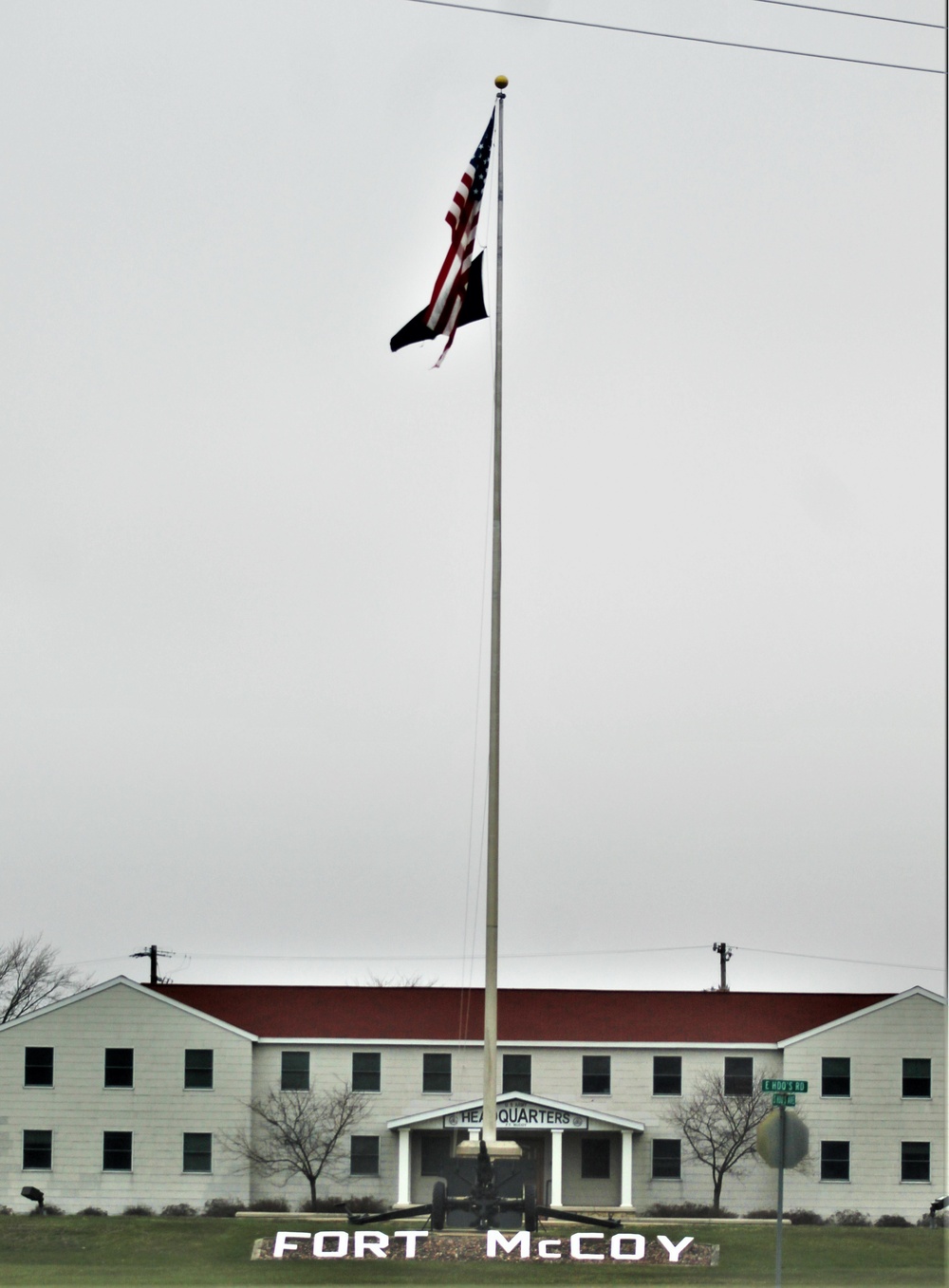 American Flag and Fort McCoy