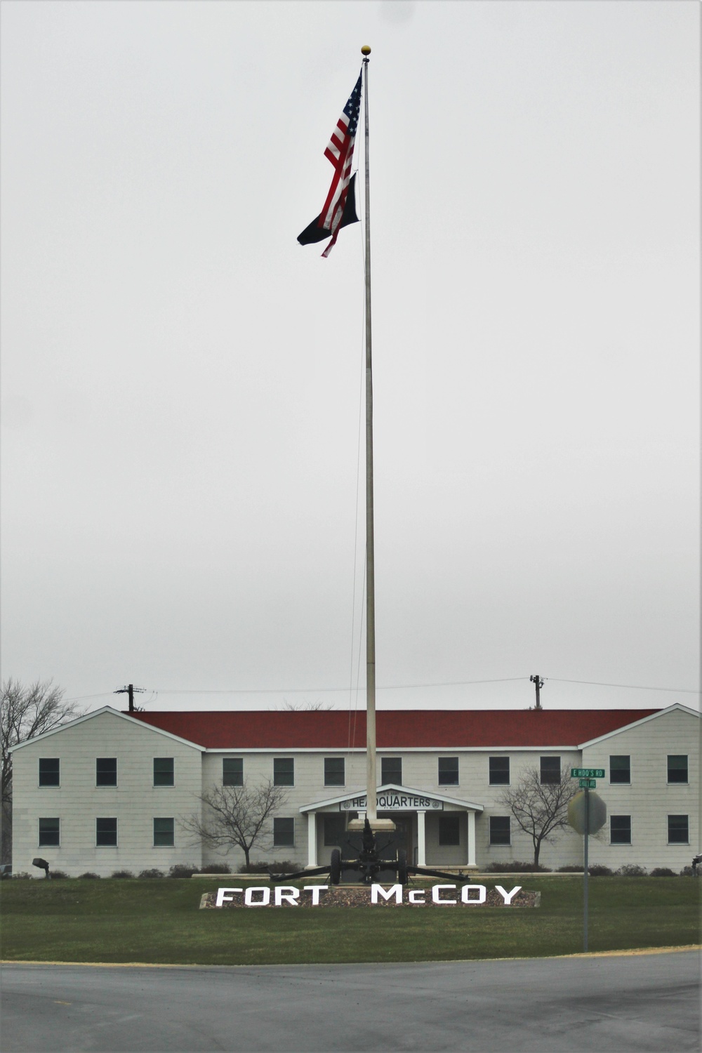 American Flag and Fort McCoy