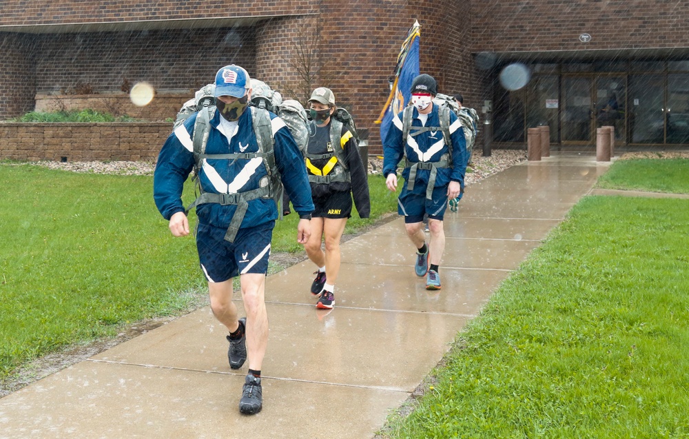 Wisconsin National Guard Leadership Rucks for Sexual Assault Awareness and Prevention