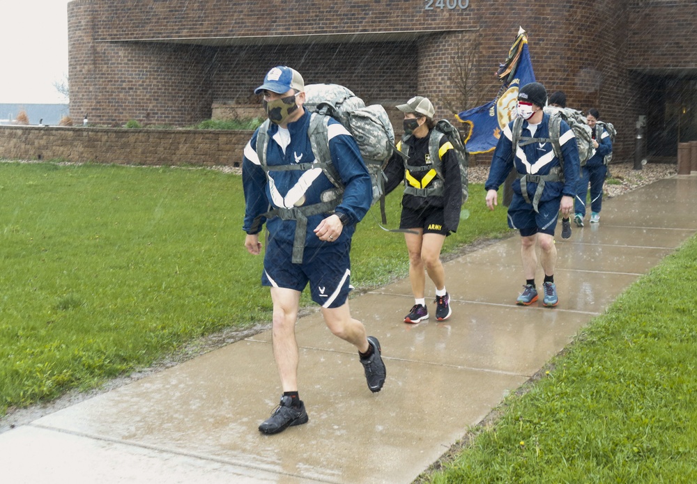 Wisconsin National Guard Leadership Rucks for Sexual Assault Awareness and Prevention