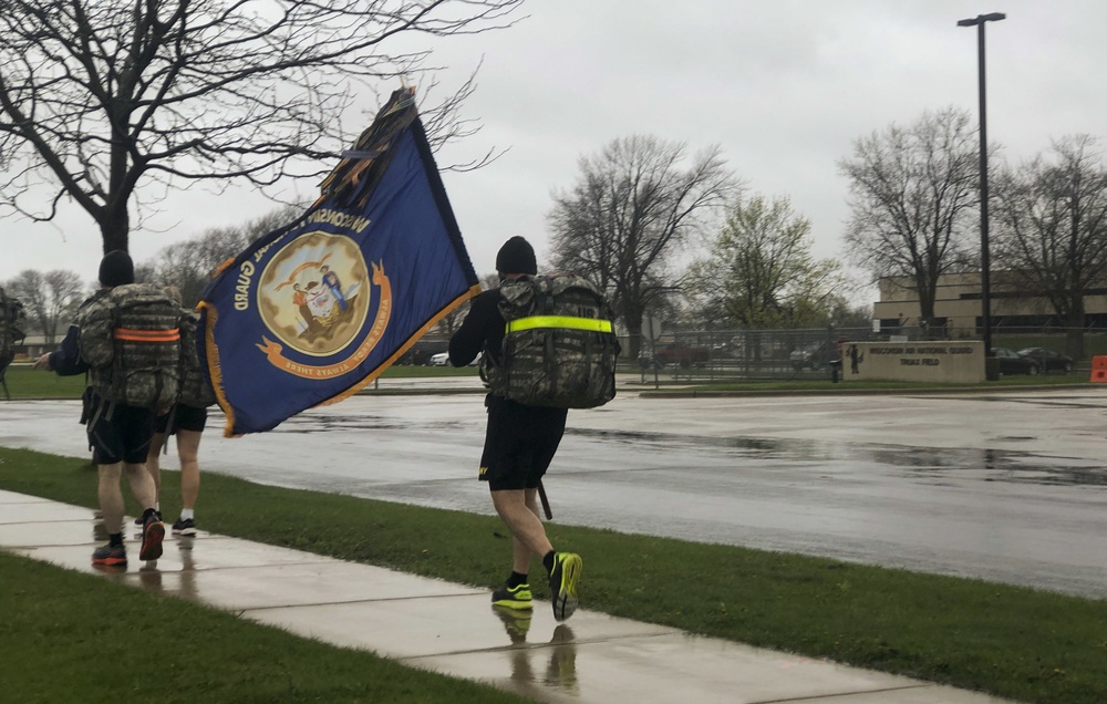 Wisconsin National Guard Leadership Rucks for Sexual Assault Awareness and Prevention