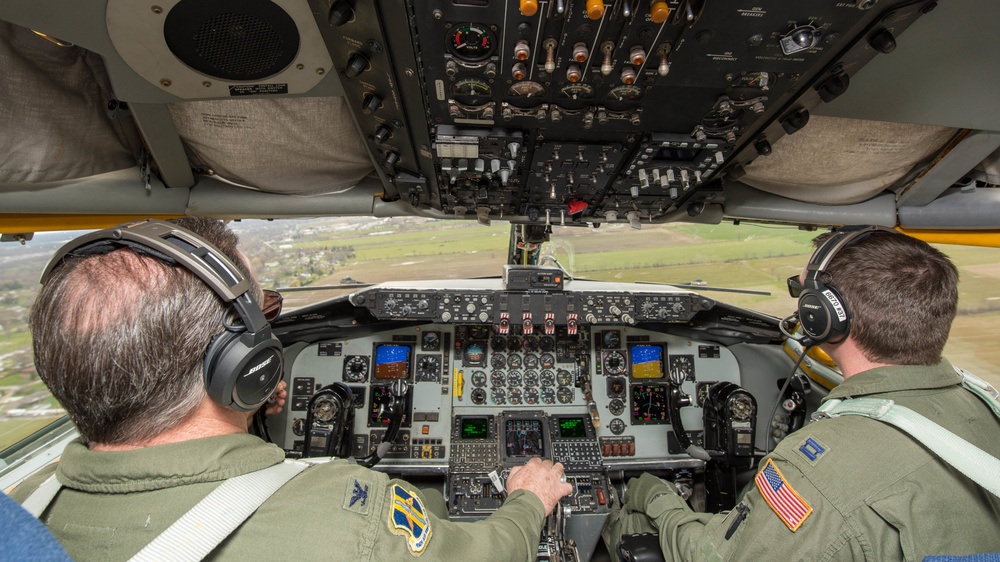 KC-135 prepares for landing