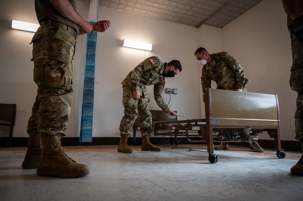 NJ National Guard Soldiers assist in reopening hospital wing