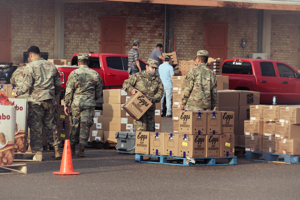 Texas Military Department Soldiers support food distribution in south Texas