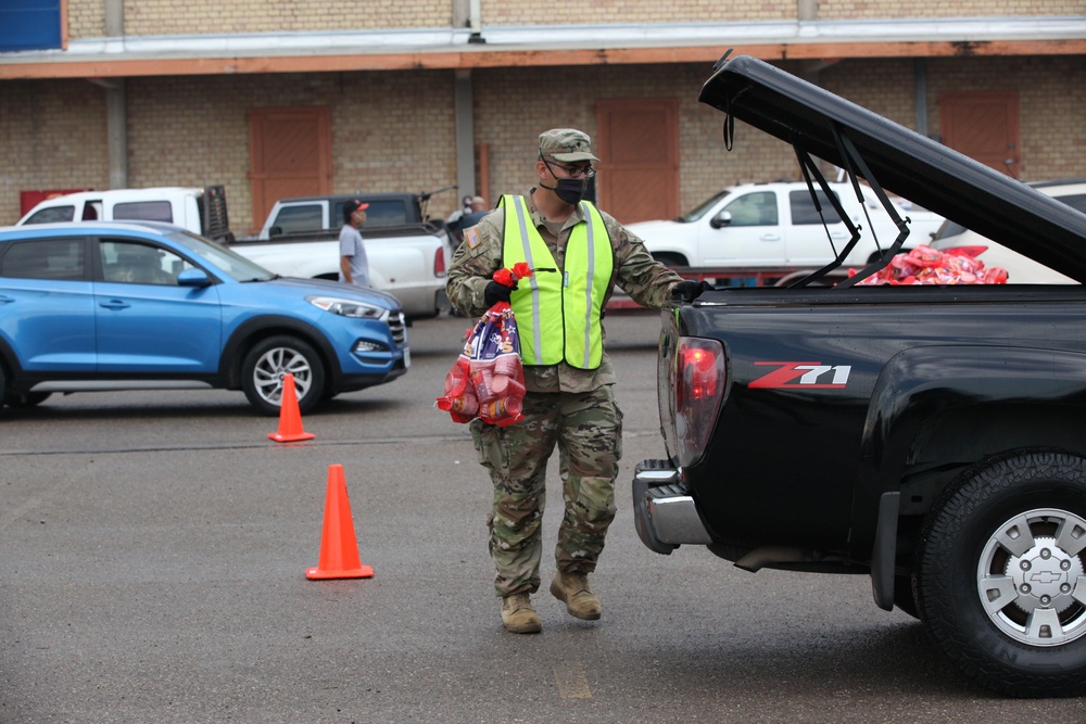 Texas Military Department Soldiers support food distribution in south Texas