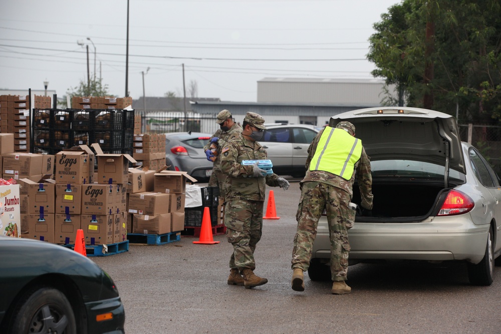 Texas Military Department Soldiers support food distribution in south Texas