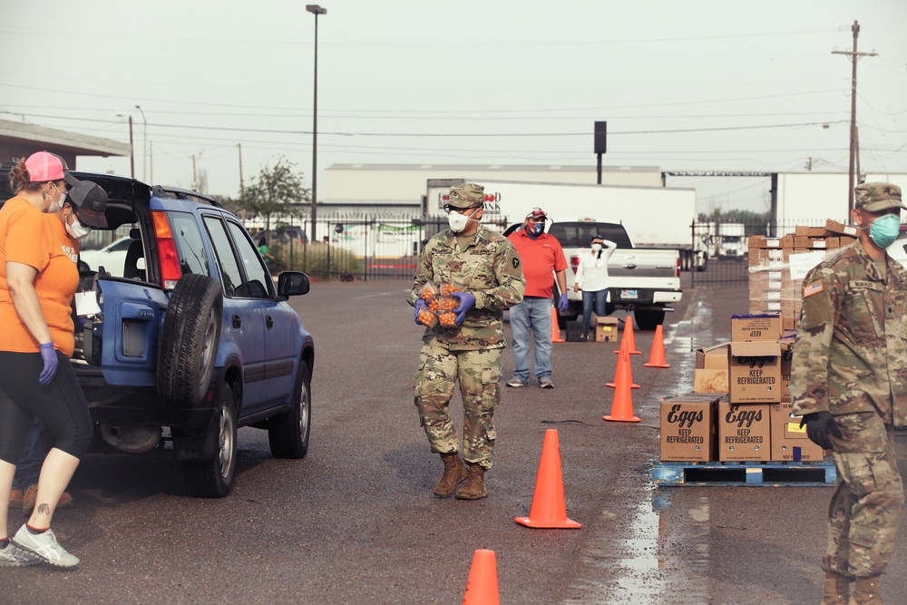 Texas Military Department Soldiers support food distribution in south Texas