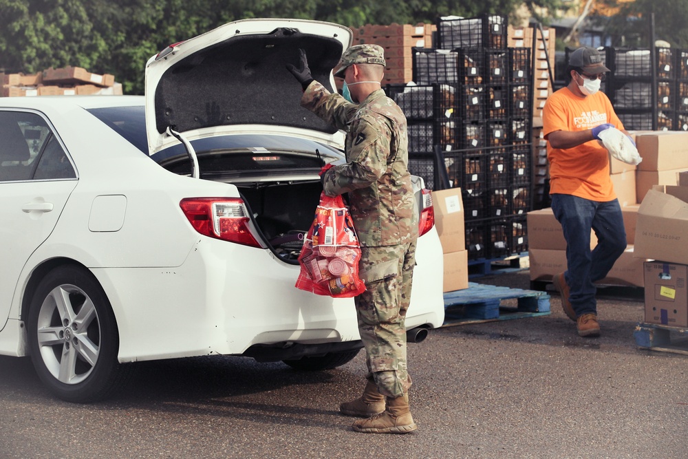 Texas Military Department Soldiers support food distribution in south Texas