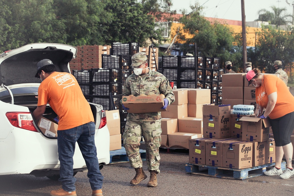 Texas Military Department Soldiers support food distribution in south Texas