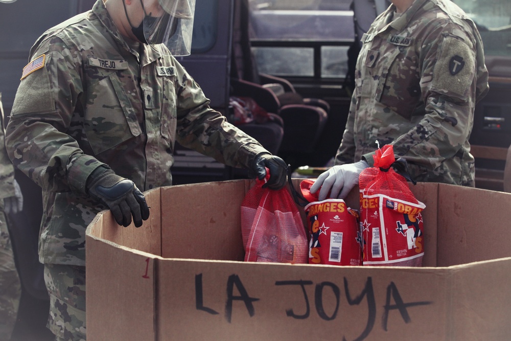 Texas Military Department Soldiers support food distribution in south Texas