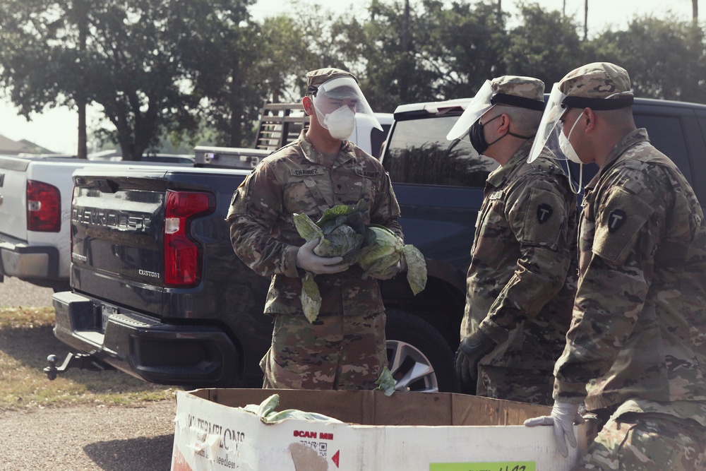 Texas Military Department Soldiers support food distribution in south Texas